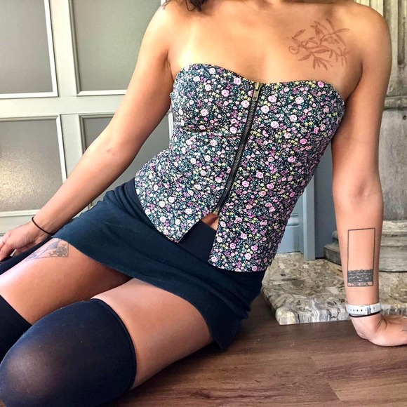 Ditsy floral y2k bustier - Picture 1 of 4